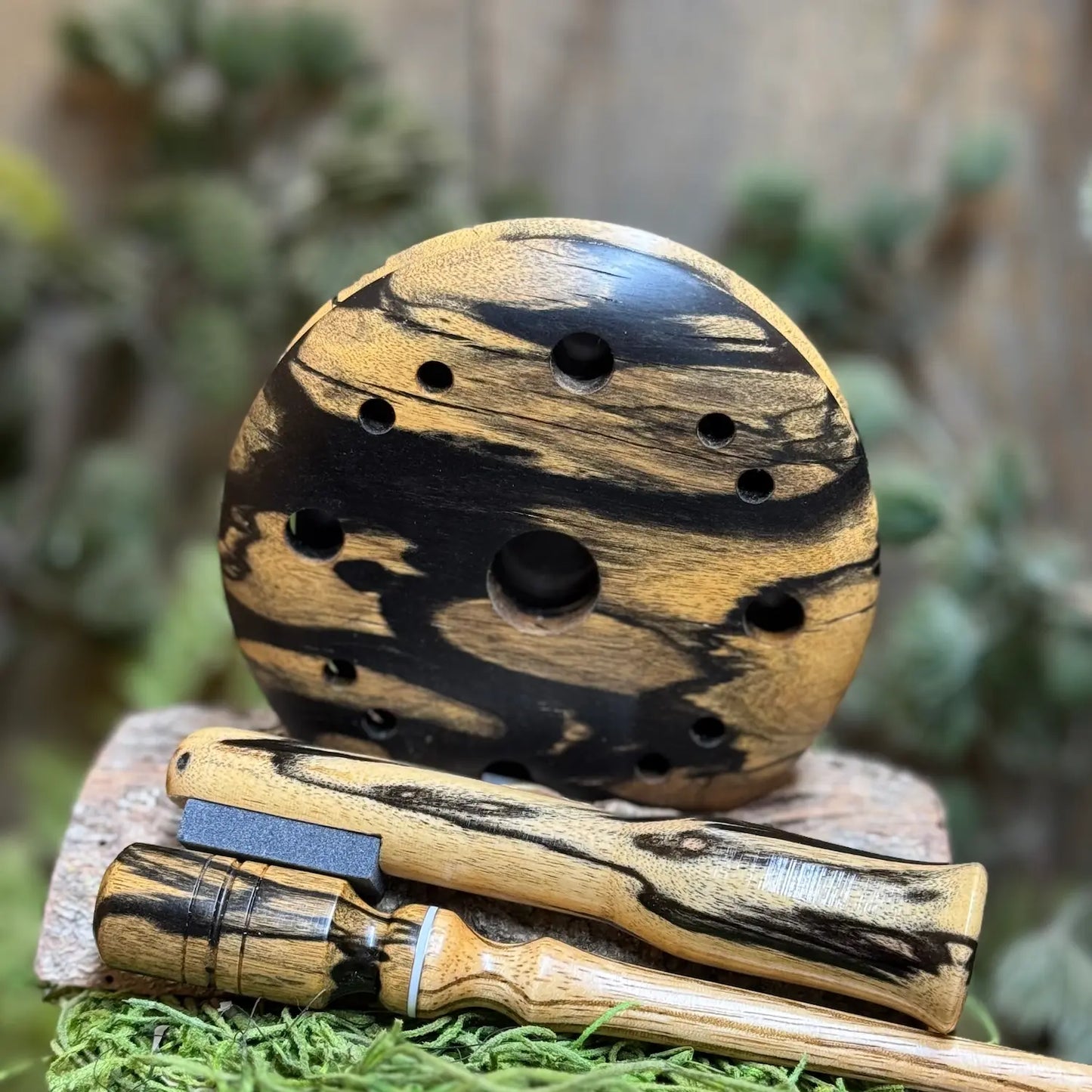 Black & White Ebony Turkey Call Set - Krypton Glass