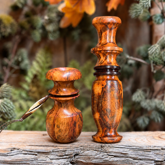 Blacktail Bleat and Grunt set - Asian Mahogany Burl