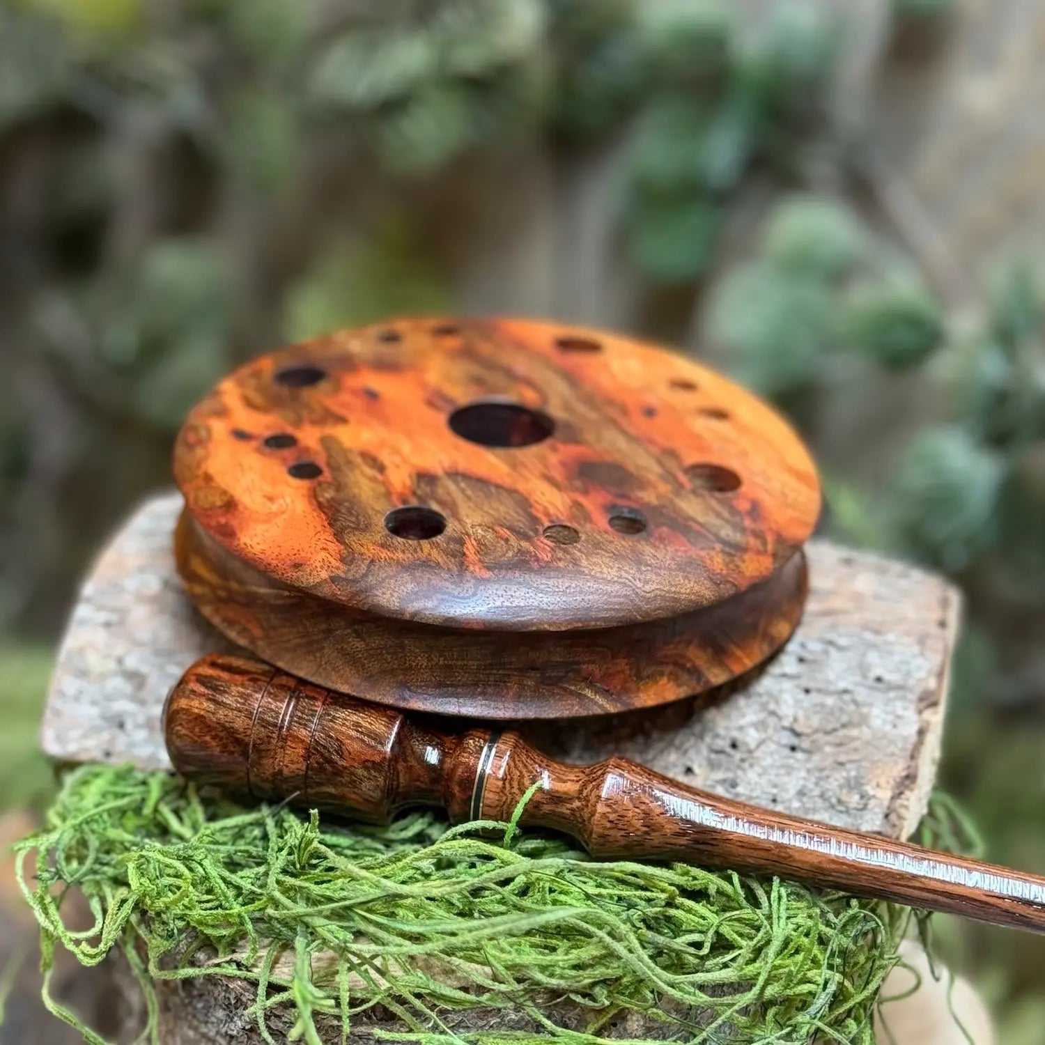 Asian Mahogany Burl Turkey Call - Gray Slate