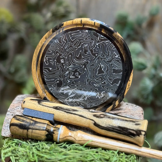 Black & White Ebony Turkey Call Set - Krypton Glass