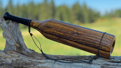 Bocote Elk Bugle leaning on Driftwood WCC