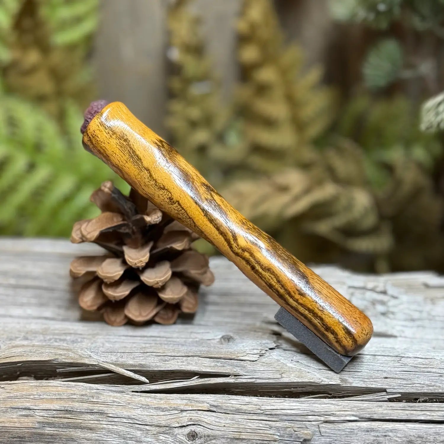 bocote or black and white ebony conditioning stick with scotchbrite