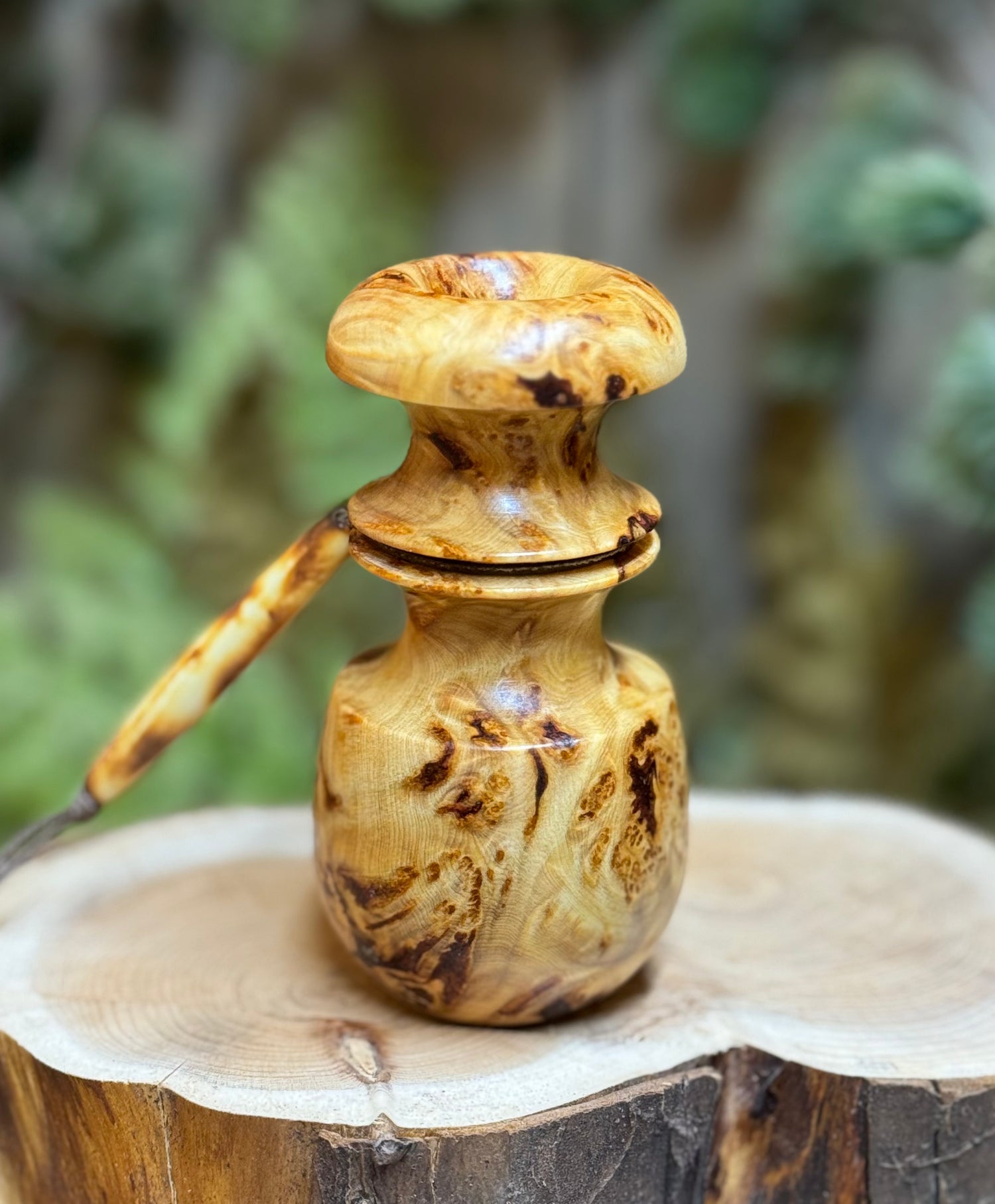 Blacktail bleat call - highly figured yellow cedar burl