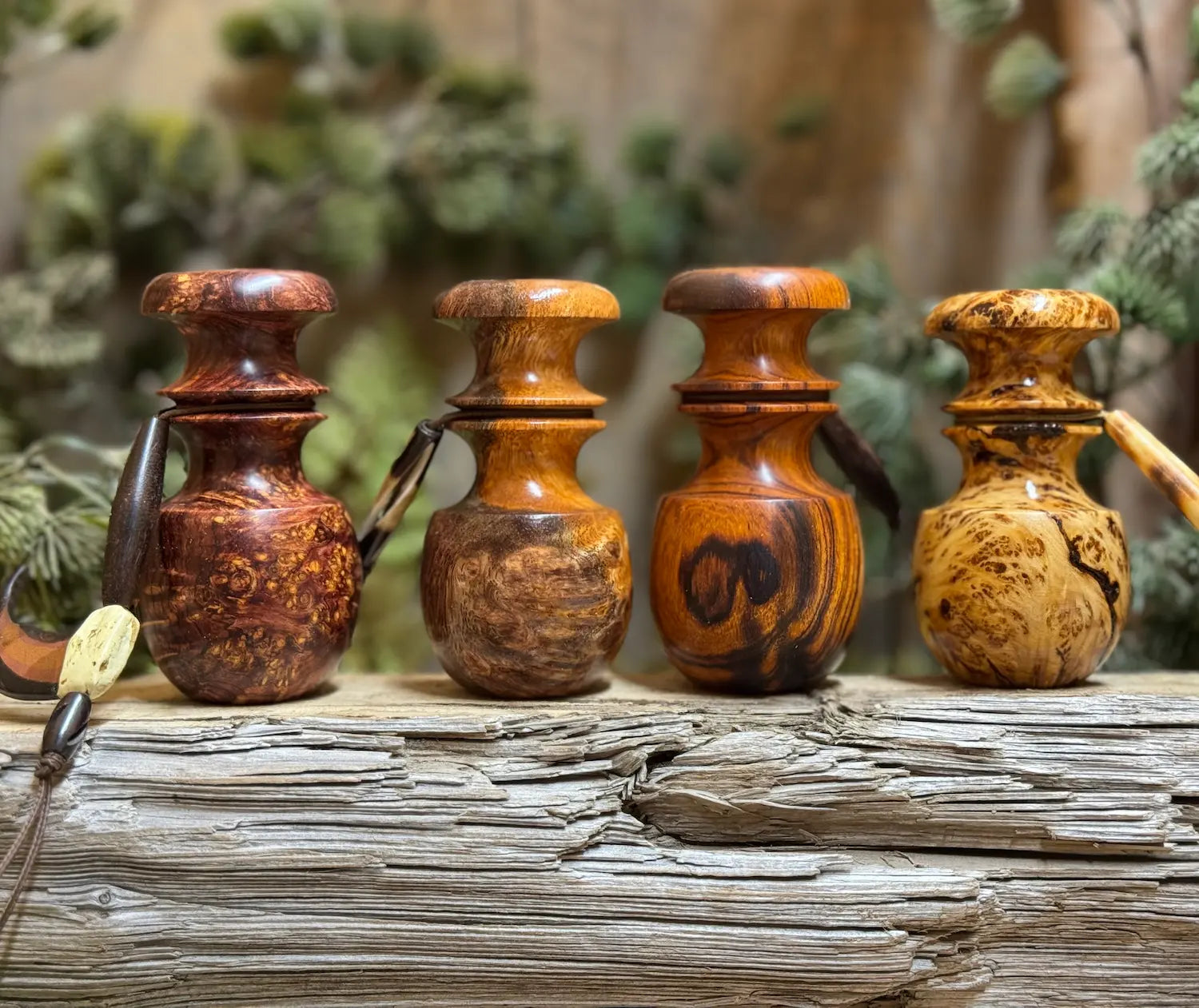 Blacktail Deer Call Bleats: HRB Honduran Rosewood Burl, Weru Burl, Desert Ironwood Burl, Yellow Cedar Burl