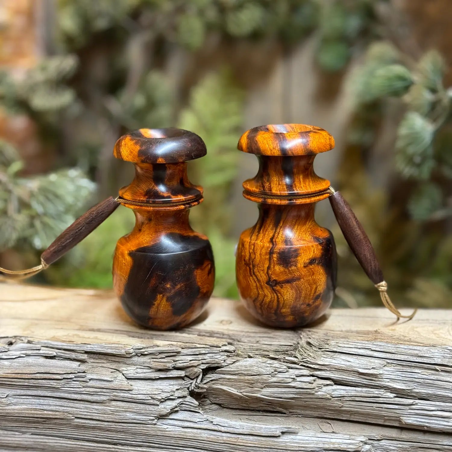 Pair of Desert Ironwood Burl Blacktail Deer Calls