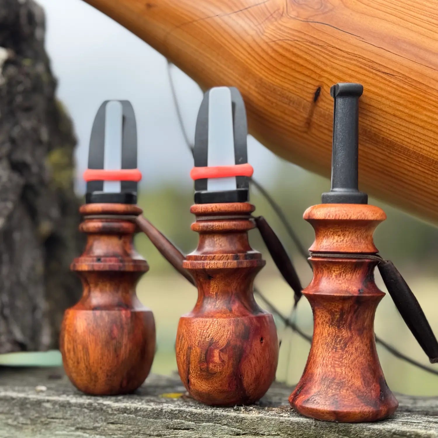 Malaysian Ironwood Burl Elk Call Set