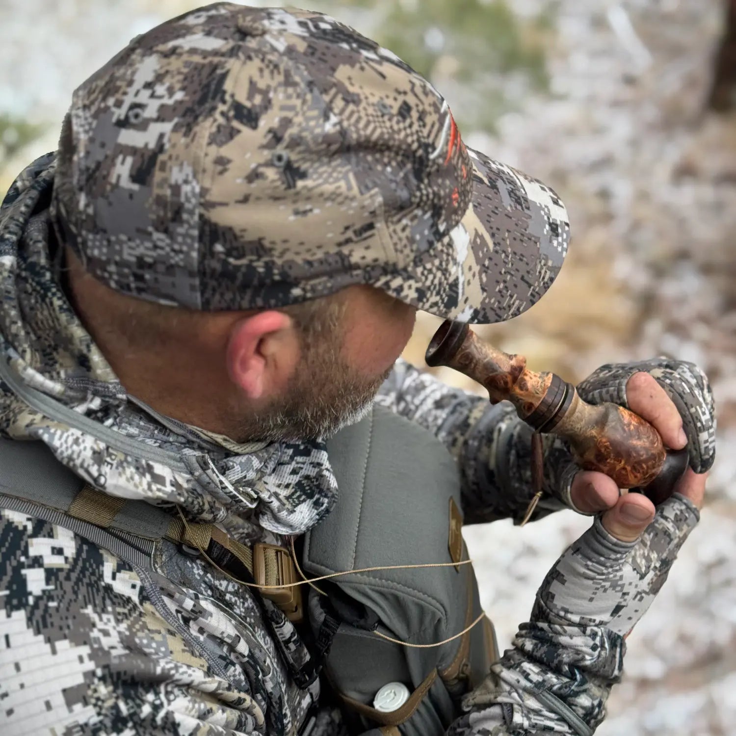 Weru Burl Whitetail Deer Grunt Used by Hunter in the Field