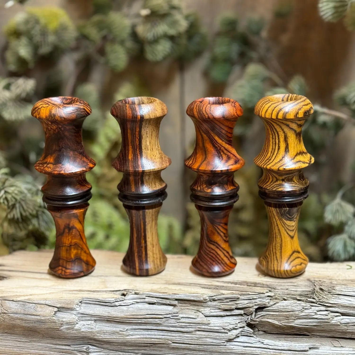 Cocobolo and Bocote Duck Call Set