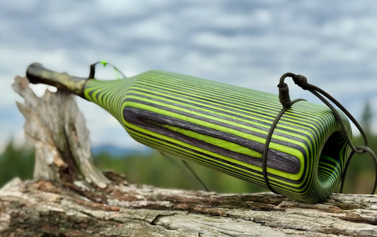 Close-Up of Green Hornet Wood Laminate portion of the bugle