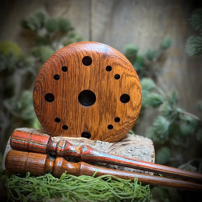 Honduran Rosewood Turkey Call  next to a laminate wood striker and Honduran Rosewood striker