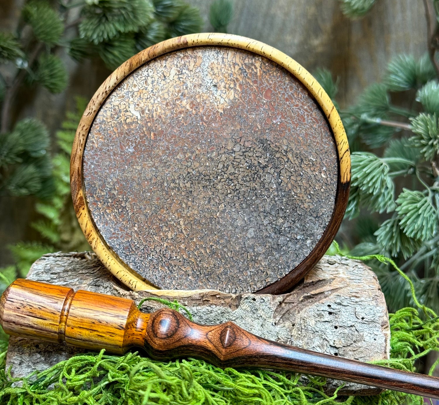 Dino Bone Playing Surface on a Turkey Pot Call