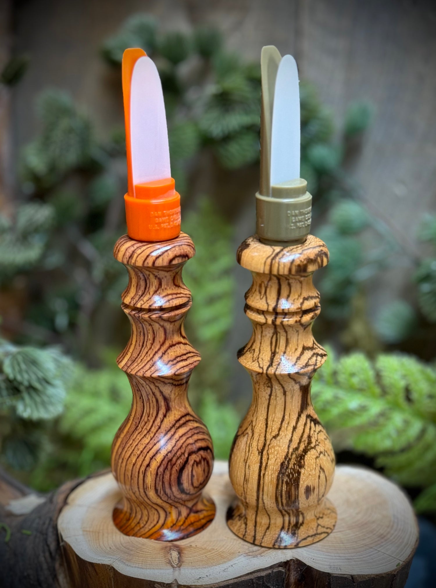 Cocobolo and Zebrawood Coyote Howlers