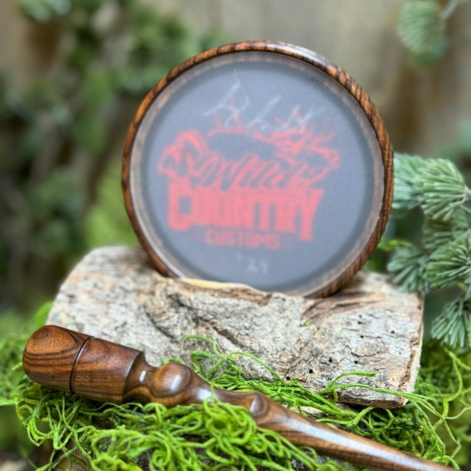 Bolivian Rosewood Turkey Call - Frosted Glass #1 - Wild Country Customs